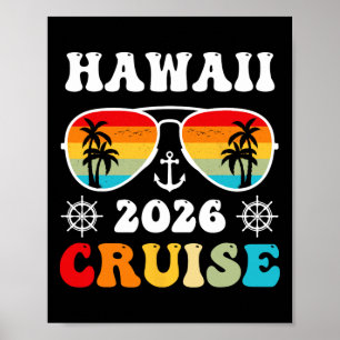 Póster Crucero por Hawái 2026 Viaje de vacaciones Grupo f
