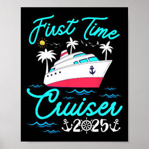 Póster Crucero por primera vez 2025 Vacaciones familiares