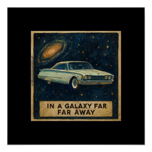 Póster Crucero Retro en el Espacio Profundo  (Anverso)
