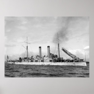 Póster Crucero U.S.S. Atlanta, 1903