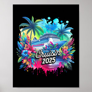Póster Crucero Vacaciones Familiares 2025 Crucero Crucero