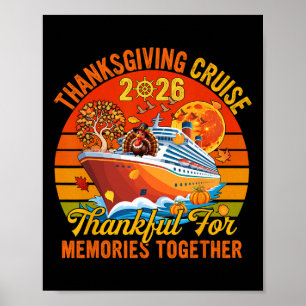 Póster Crucero Vintage 2026 Día de Acción de Gracias Junt