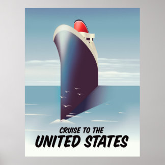 Póster Cruceros a los Estados Unidos