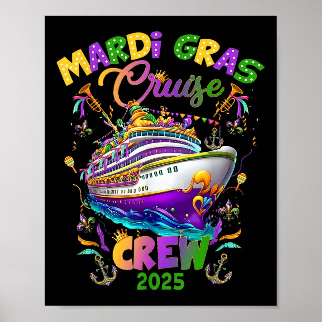 Póster Cruceros de Carnaval Mardi Gras 2025 (Frente)