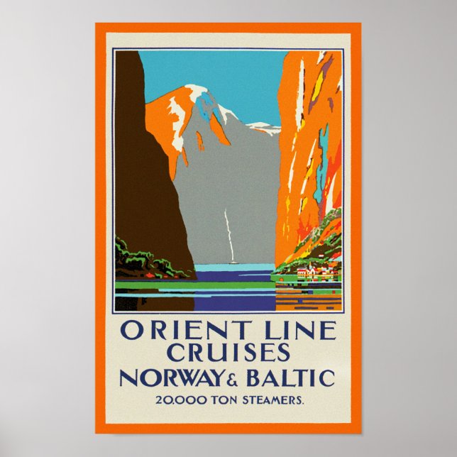 Póster Cruceros de línea directa ~ Noruega y Báltico (Frente)
