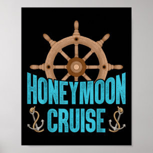Póster Cruceros de luna de miel de parejas recién casadas