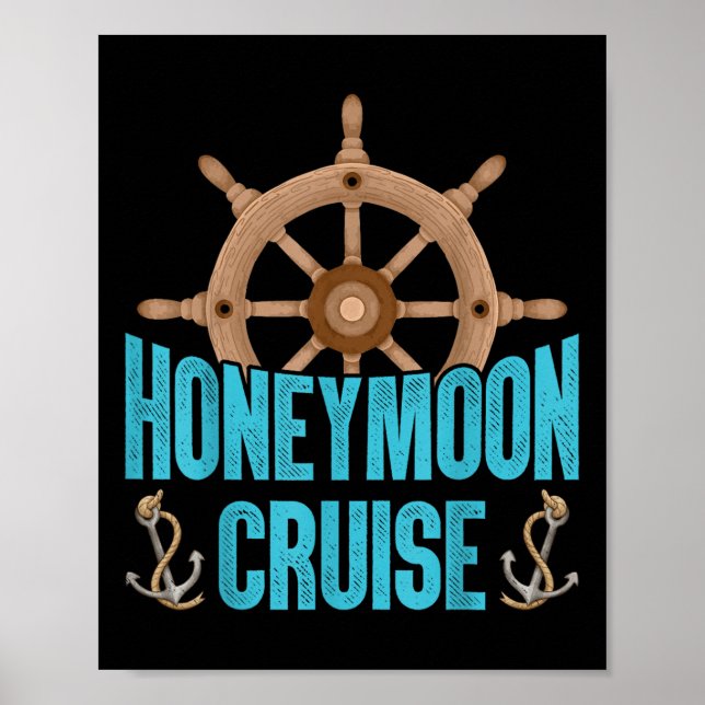 Póster Cruceros de luna de miel de parejas recién casadas (Frente)