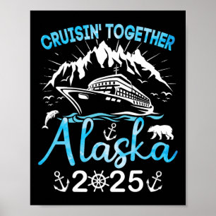 Póster Cruceros familiares Alaska Cruise Ship Vacation Tr