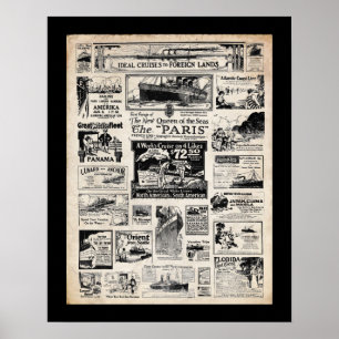 Póster Cruceros ideales a tierras extranjeras