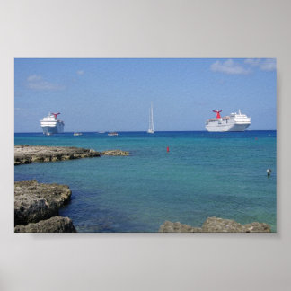 Póster Cruceros por el mar Caribe