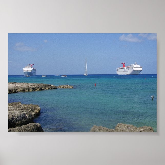 Póster Cruceros por el mar Caribe (Frente)