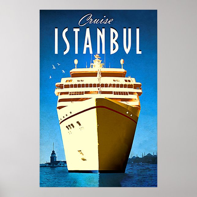 Póster Cruceros por Estambul, mar Mediterráneo, Turquía,  (Frente)