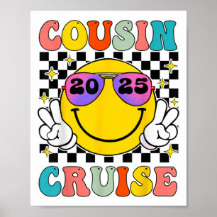 Póster Cruceros Retro Cousin 2025 Smile Face Matching Cru