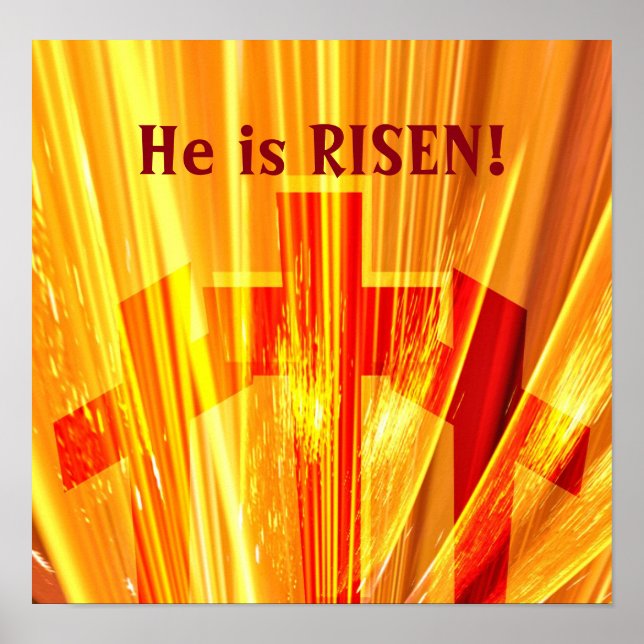 Póster Cruces de resplandor dorado (Frente)