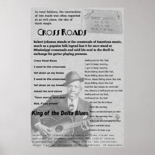 Póster Cruces que recuerdan a Robert Johnson