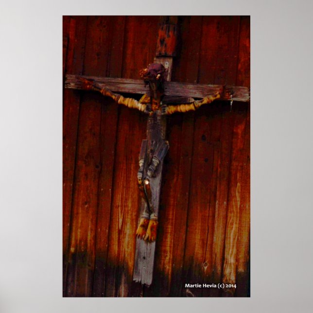 Póster Crucifijo en la madera (Frente)