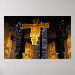 Póster Crucifijo sobre el altar mayor en la Santa