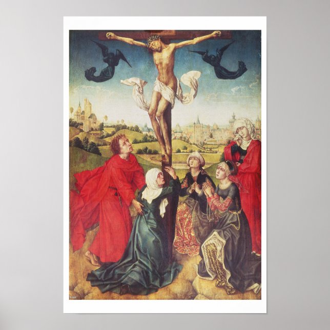 Póster Crucifixión, c.1510 (aceite en el panel) (Frente)