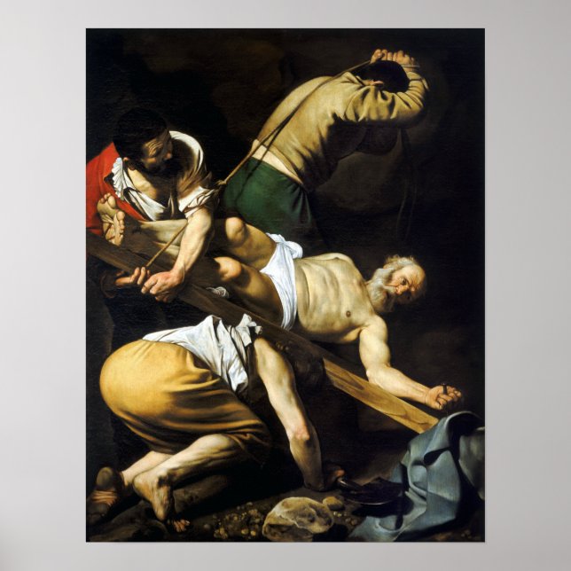 Póster Crucifixión caravaggio de San Pedro (Frente)