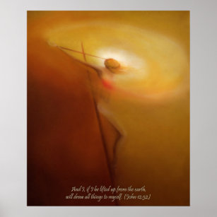 Póster Crucifixión: Cristo dibujando todo para sí mismo