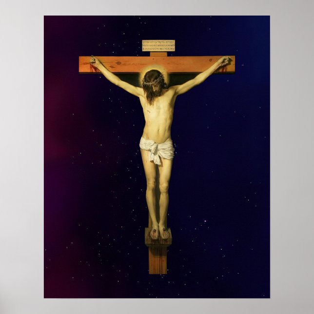 Póster Crucifixión crucifijo de la pasión de Jesucristo (Frente)