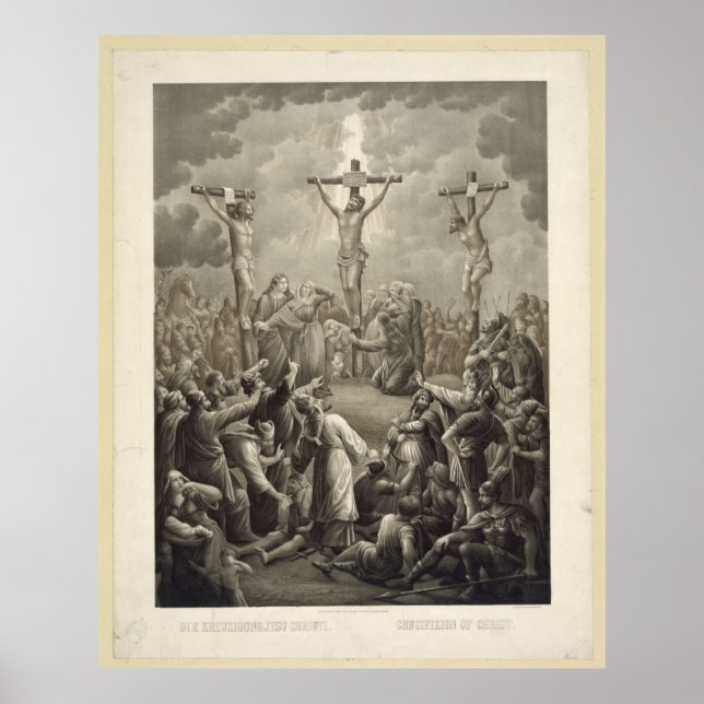 Póster Crucifixión de Cristo muere Kreuzigung Jesu Christ (Frente)