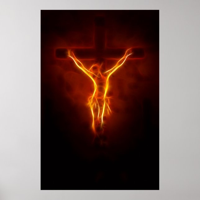 Póster Crucifixión de Jesús deslumbrante (Frente)