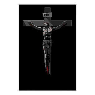 Póster Crucifixión de Jesús en Arte Noir