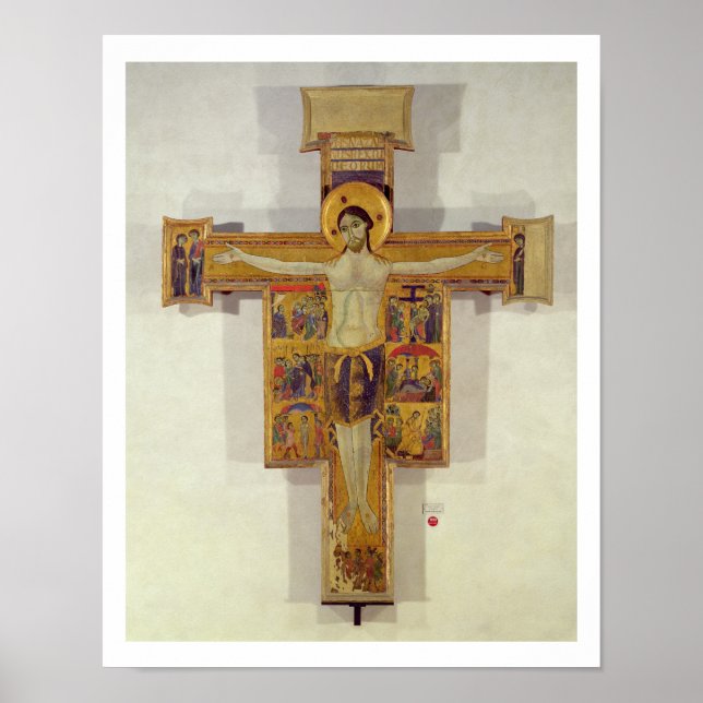 Póster Crucifixión, Escuela Toscana, segunda mitad de 12ª (Frente)