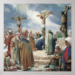 Póster Crucifixión por Carl Bloch, Religioso