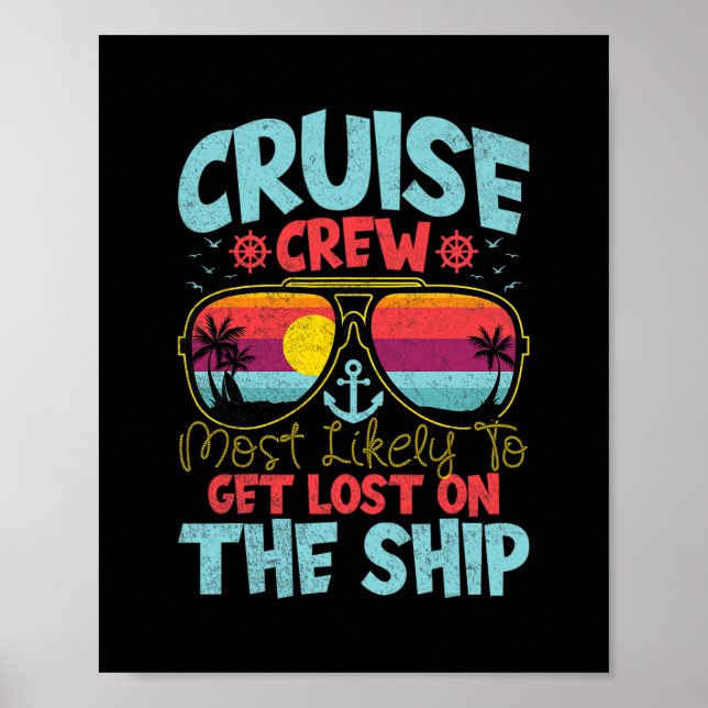 Póster Cruise Crew Most Likely To Get Lost On The Ship -  (Frente)