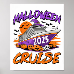 Póster Cruise Halloween 2025 Halloween Trip Family Cruisi