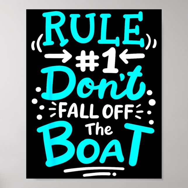 Póster Cruise Rule #1 Don't Fall Off The Boat  (Frente)