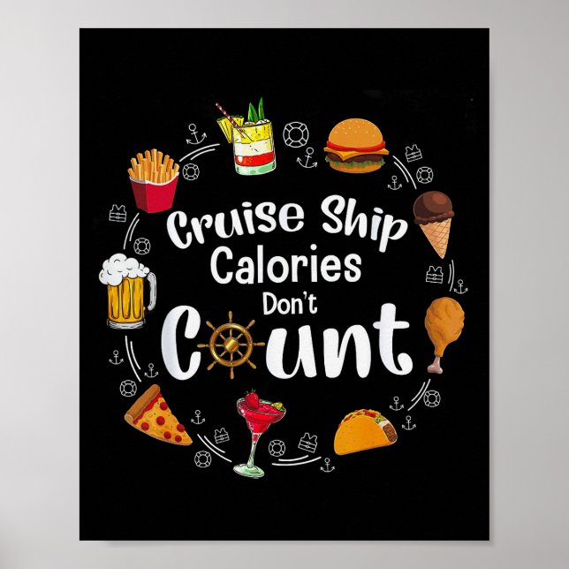 Póster Cruise Ship Calories Don't Count  (Frente)