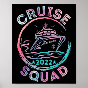 Póster Cruise Squad 2022 Matching Family Group With Ancho
