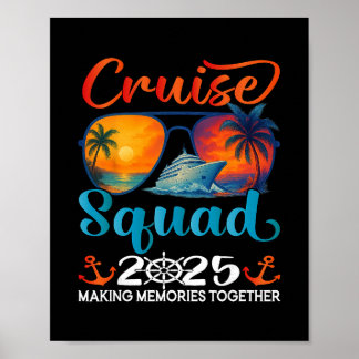 Póster Cruise Squad 2025 Friends Family Vacation Matching