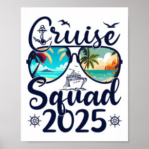 Póster Cruise Squad Verano 2025 Vacaciones de verano Fami