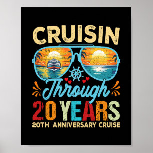 Póster Cruisin a través de 20 años 20 aniversario de boda
