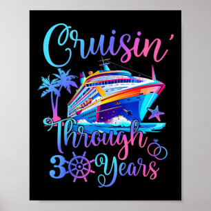 Póster Cruisin a través de 30 años 30 aniversario de boda