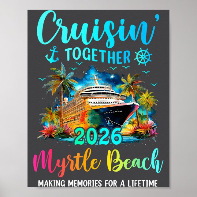 Póster Cruisin' Together Myrtle Beach 2026 Family Cruise  (Frente)