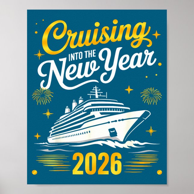 Póster Cruising Into 2026 New Years Eve Matching Family C (Frente)