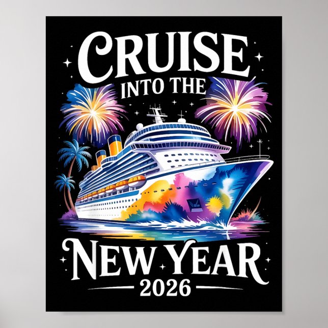 Póster Cruising Into 2026 New Years Family Matching Men W (Frente)