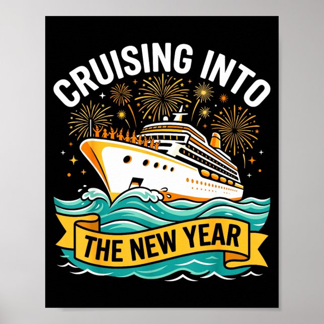 Póster Cruising Into The New Year 2026 Cruise Squad  (Frente)