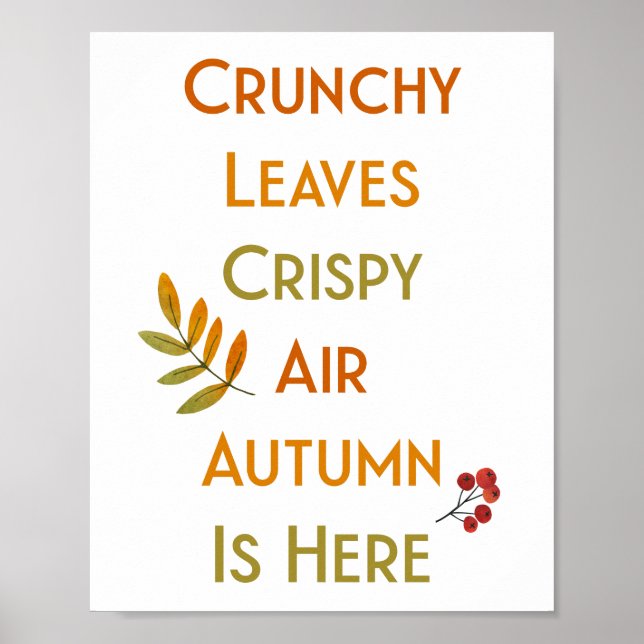Póster Crunchy Leaves Crispy Air Autumis está aquí // (Frente)