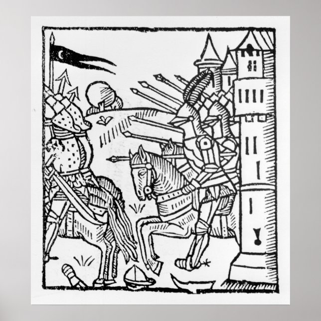 Póster Crusading knights ride out to do Battle (Frente)