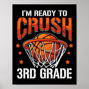 Póster Crush baloncesto de tercer grado de vuelta a los e