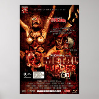 Póster Crusher infantil - Asesinato Metalizado 3D (16x24)