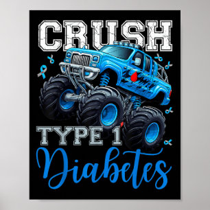 Póster Cruype 1 Diabetes Awareness Warrior Monster Truck