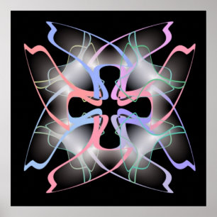 PÓSTER CRUZ ABSTRACTA COLORIDA