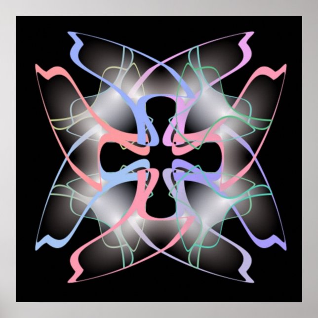 PÓSTER CRUZ ABSTRACTA COLORIDA (Frente)